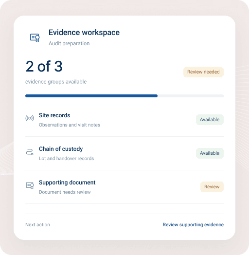 Verifeed risk assessment evidence workspace